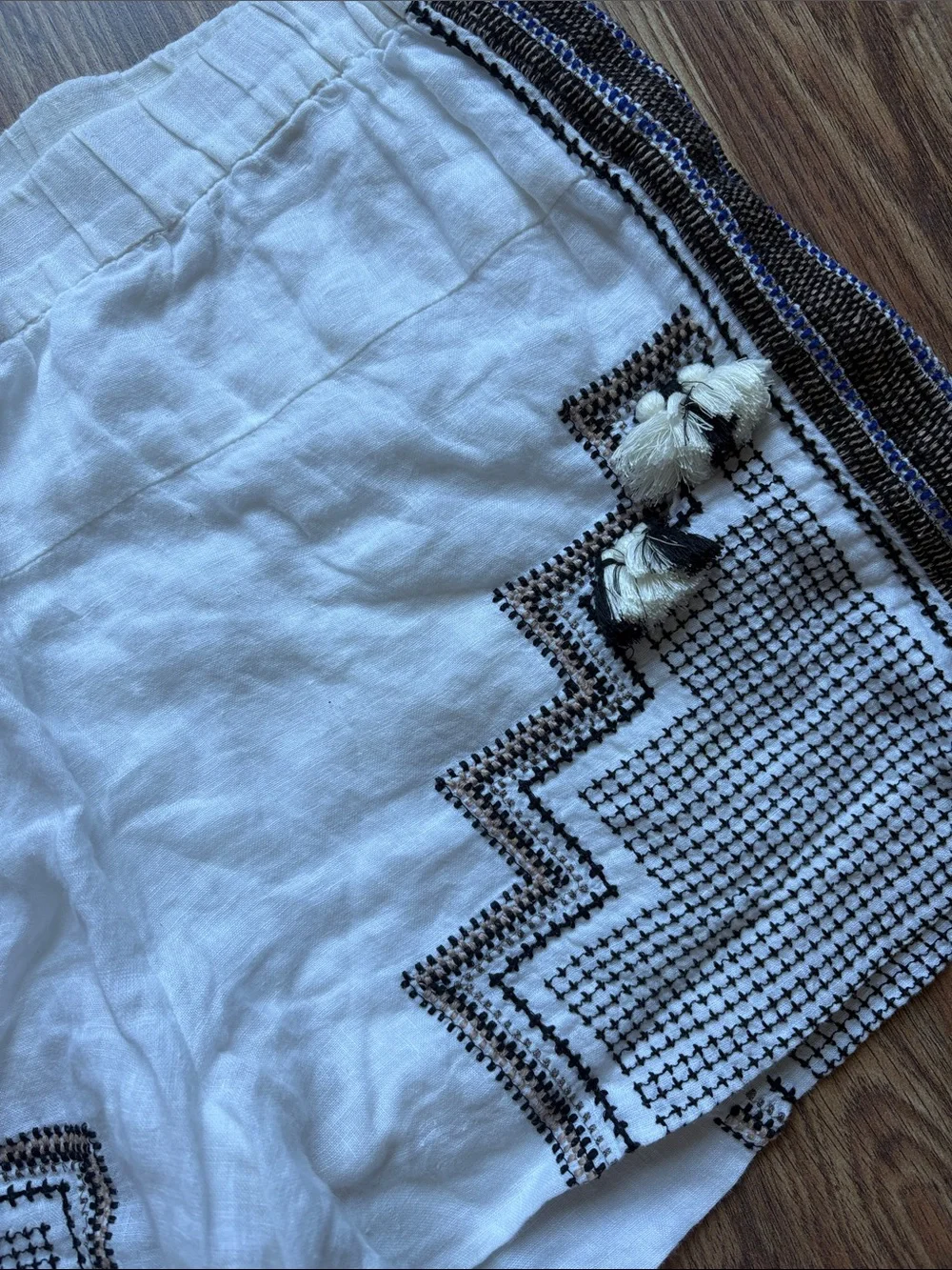 J.Crew Collection Mixed Media Linen Shorts